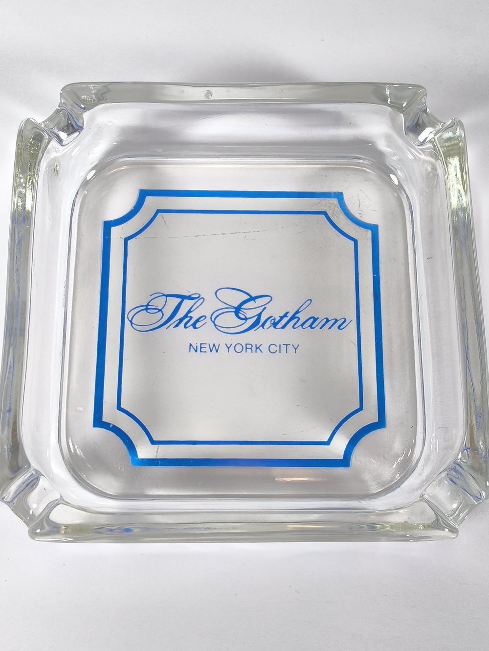 Vintage The Gotham New York City Glass Ashtray Dish
